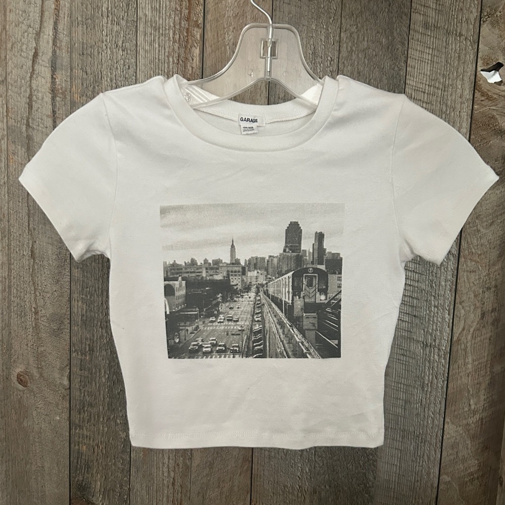 NWOT Garage Graphic Baby Tee